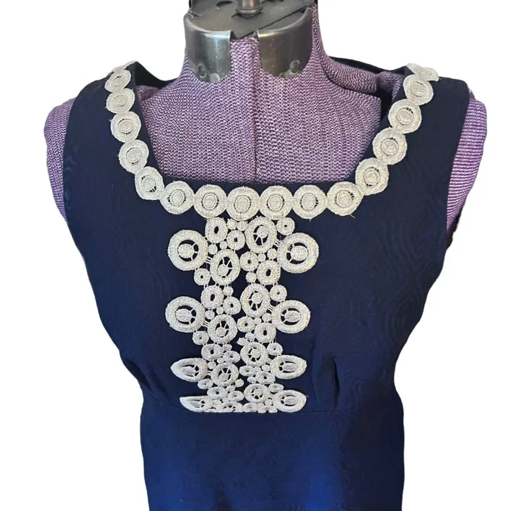 Lilly Pulitzer Metallic Embroidered Adelson Shift Dress 10 - Picture 5 of 8